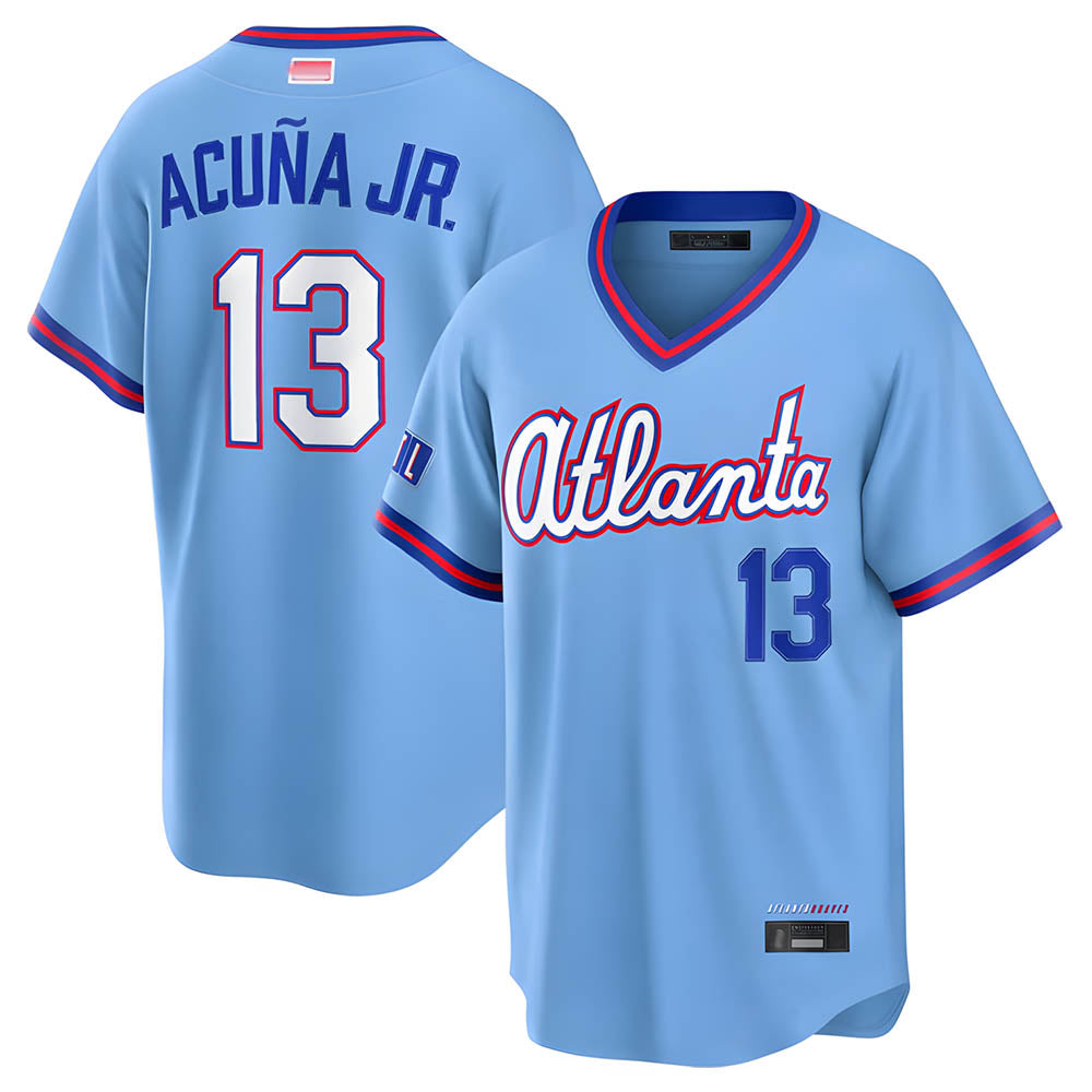 A.Braves #13 Ronald Acun?a Jr. Player 2026 Blue City Connect Stitched Jerseys