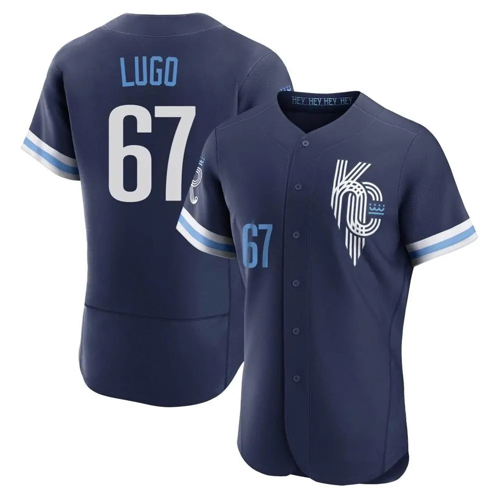 KC.Royals #67 Seth Lugo Player Navy City Connect Limited Elite Home Gdoa Stitched Jerseys