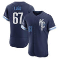 KC.Royals #67 Seth Lugo Player Navy City Connect Limited Elite Home Gdoa Stitched Jerseys