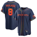 H.Astros #8 Christian Walker Player Navy City Connect Home Game Gdoa Stitched Jerseys