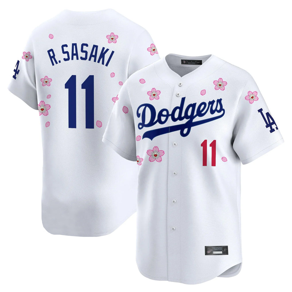 LA.Dodgers #11 Roki Sasaki Player White Tokyo Series Vapor Premier Limited Gdoa Stitched Jerseys
