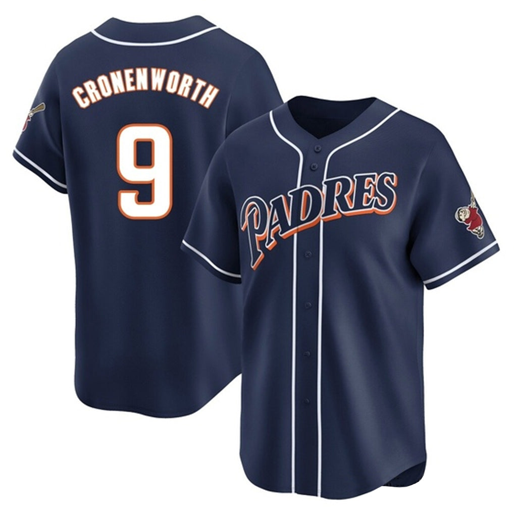 S.Diego Padres #9 Jake Cronenworth Player Navy Cooperstown Collection Limited Home Stitched Jerseys