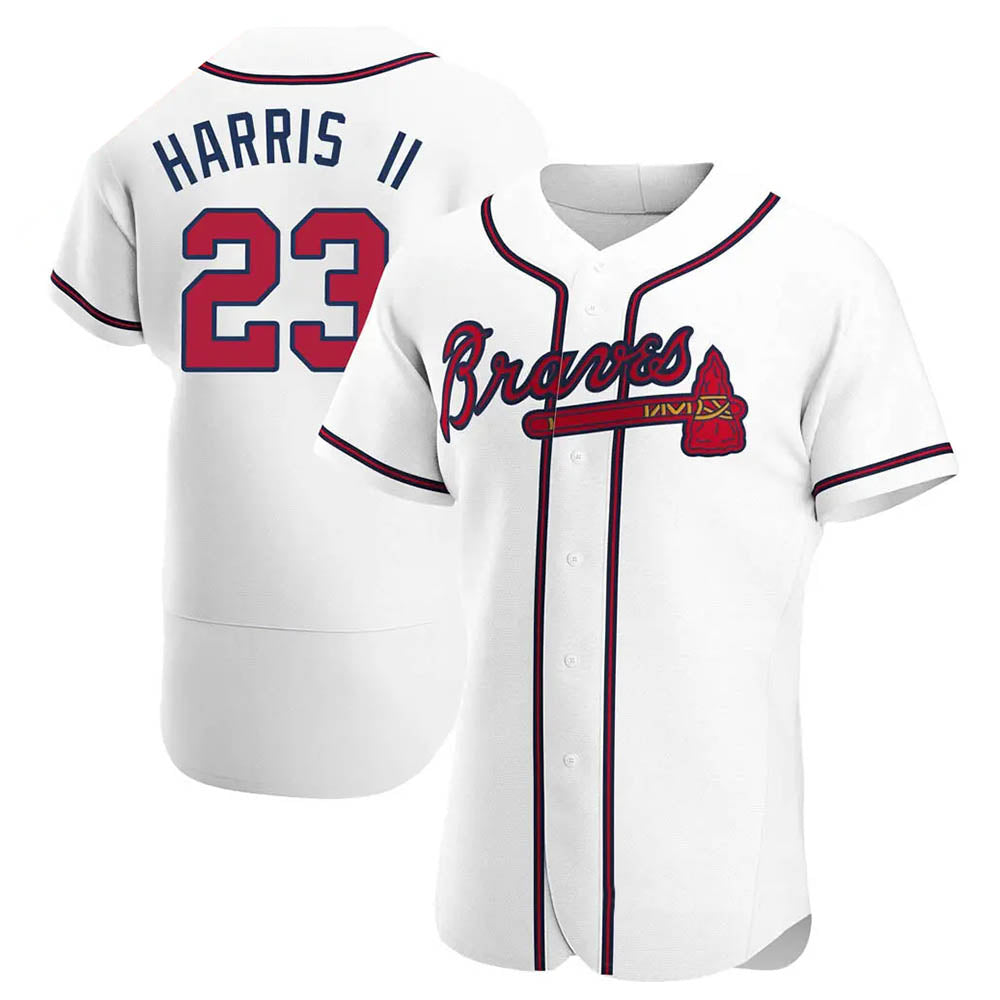 A.Braves #23 Michael Harris II player White Authentic Home Stitched Jerseys