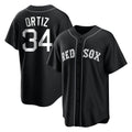B.Red Sox #34 David Ortiz Player Black Home Game Gdoa Stitched Jerseys