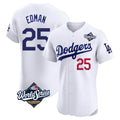 LA.Dodgers #25 Tommy Edman Player Gold White World Series Limited Elite Home Gdoa Stitched Jerseys