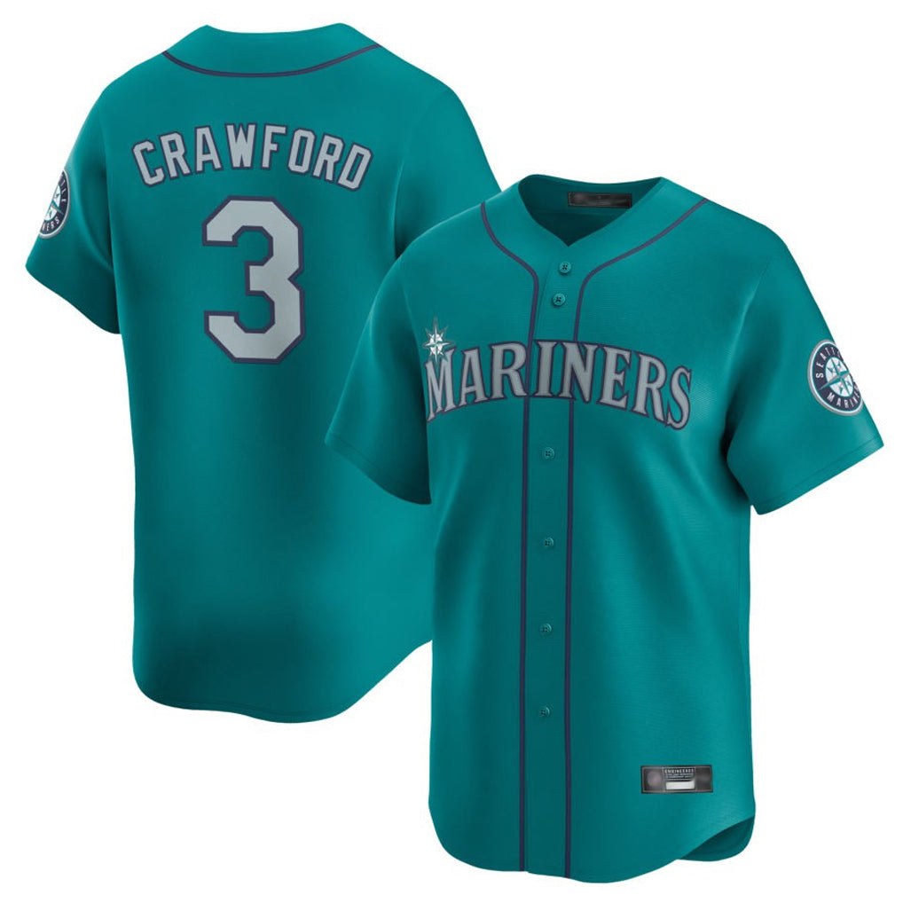 S.Mariners #3 J.P. Crawford Player Teal Home Limited Stitched Jerseys