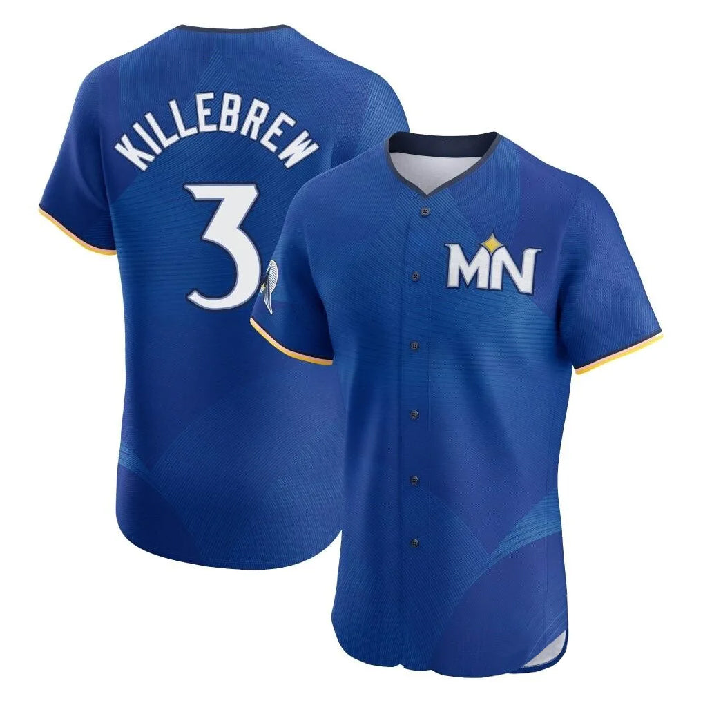 M.Twins #3 Harmon Killebrew Player Royal City Connect Limited Elite Home Gdoa Stitched Jerseys