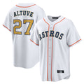 H.Astros #27 Jose Altuve Player Gold Collection Game Home Gdoa Stitched Jerseys