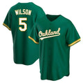 Athletics #5 Jacob Wilson Green Kelly Alternate Stitched Jersey