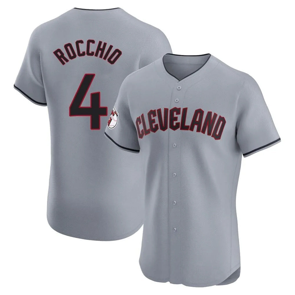 C.Guardians #4 Brayan Rocchio Player Gray Road Limited Elite Home Gdoa Stitched Jerseys