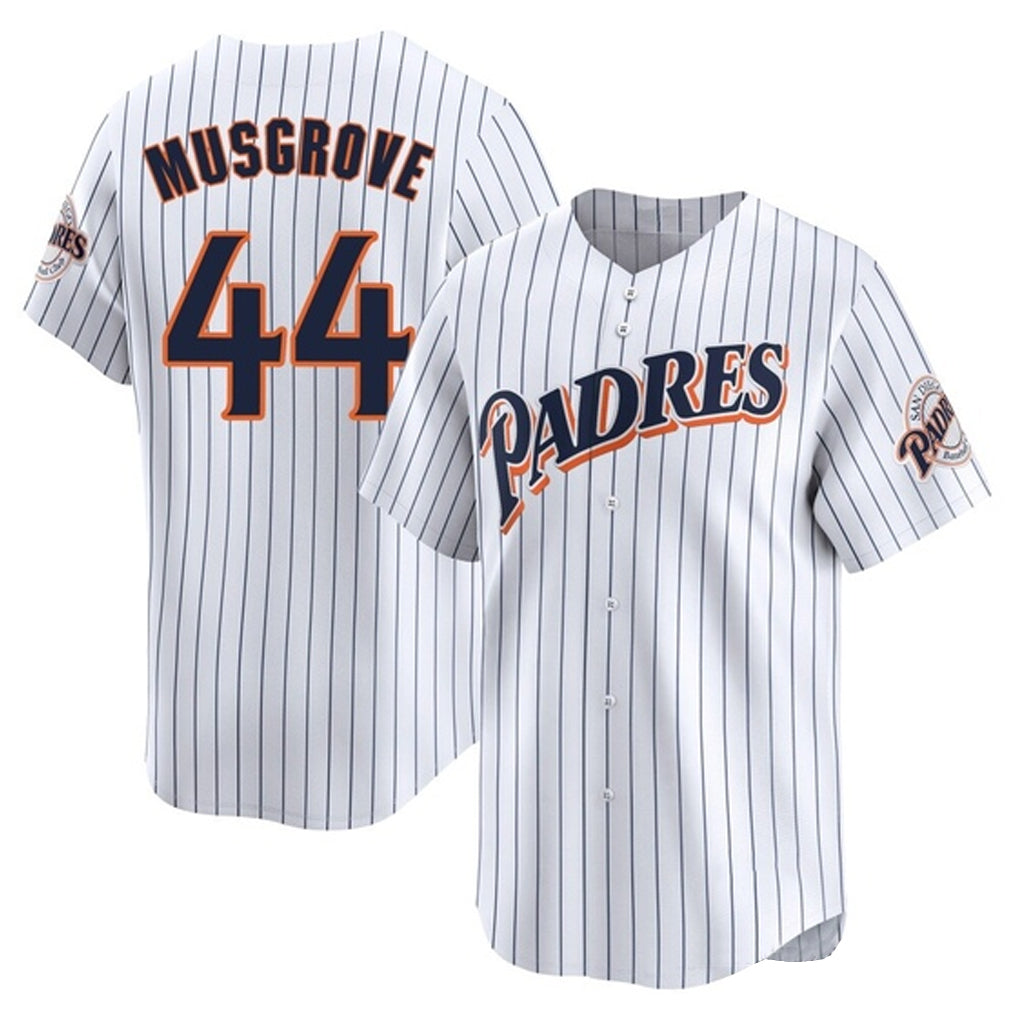 S.Diego Padres #44 Joe Musgrove Player White Cooperstown Collection Limited Home Stitched Jerseys