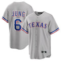 T.Rangers #6 Josh Jung Player Gray Limited Home Stitched Jerseys
