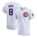 C.Cubs #8 Ian Happ Player White Limited Elite Home Game Gdoa Stitched Jerseys