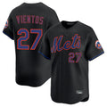 NY.Mets #27 Mark Vientos Player Black Alternate Home Limited Gdoa Stitched Jerseys