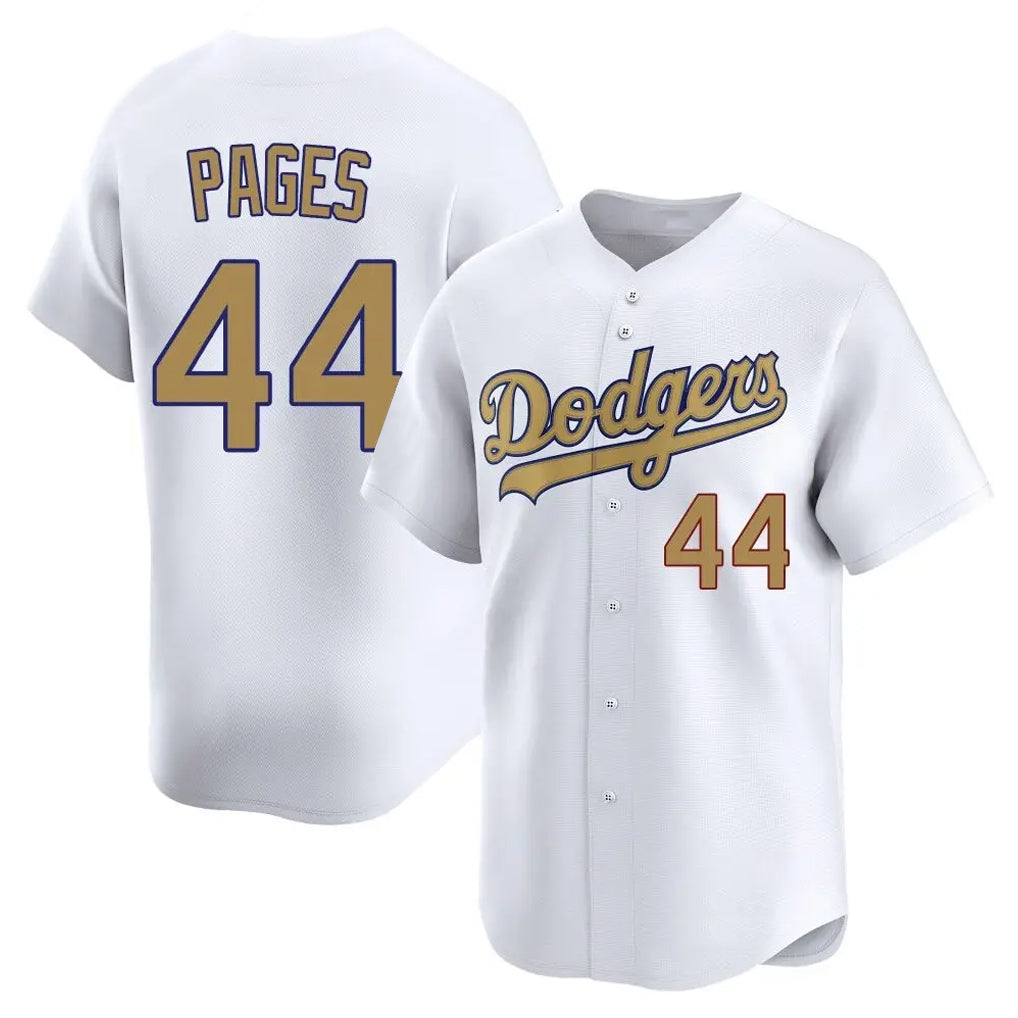 LA.Dodgers #44 Andy Pages Player Gold Collection Limited Home Gdoa Stitched Jerseys