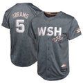 W.Nationals #5 C.J. Abrams Player Charcoal City Connect Limited Gdoa Stitched  Jerseys