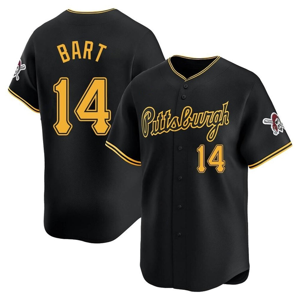 P.Pirates #14 Joey Bart Player Black Alt Home Limited Gdoa Stitched Jerseys