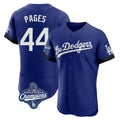 LA.Dodgers #44 Andy Pages Player Royal World Series Meet City Connect Elite Home Gdoa Stitched Jerseys