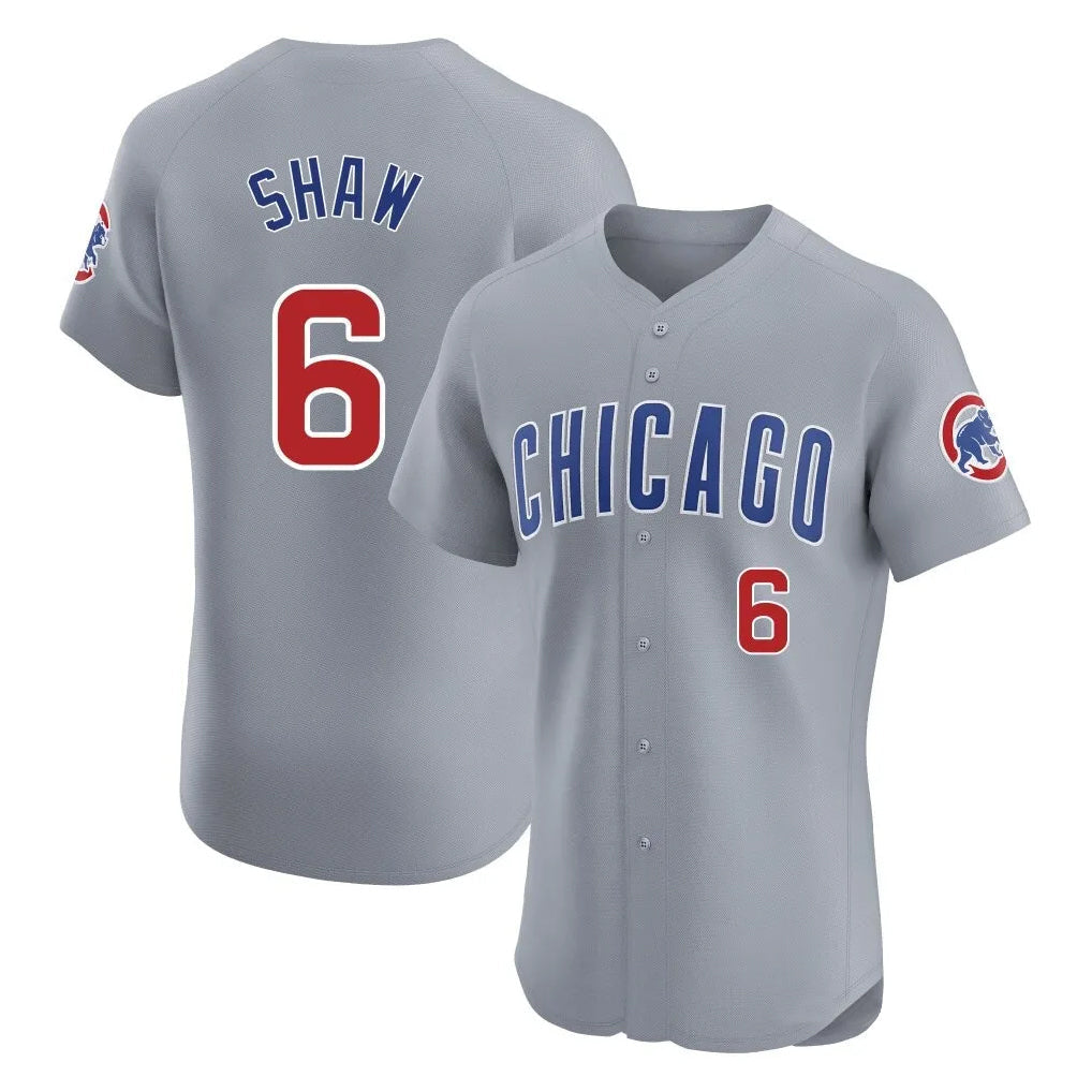 C.Cubs #6 Matt Shaw Player Gray Road Limited Elite Home Gdoa Stitched Jerseys