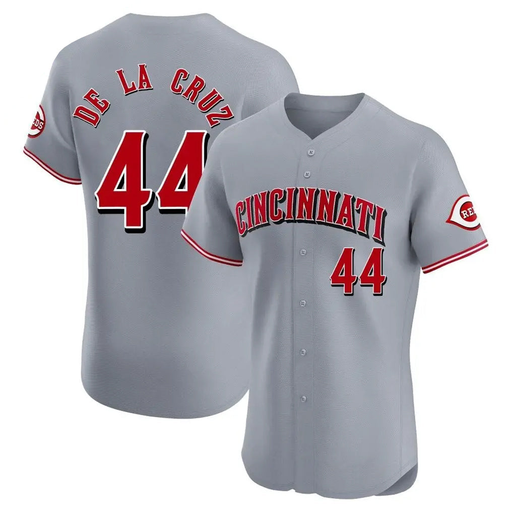C.Reds #44 Elly De La Cruz Player Gray Limited Elite Home Gdoa Stitched Jerseys