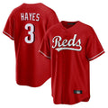 C.Reds #3 Ke'Bryan Hayes Player Red Home Game Gdoa Stitched Jerseys