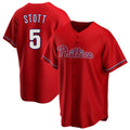 P.Phillies #5 Bryson Stott Player Red Home Game Stitched Jerseys