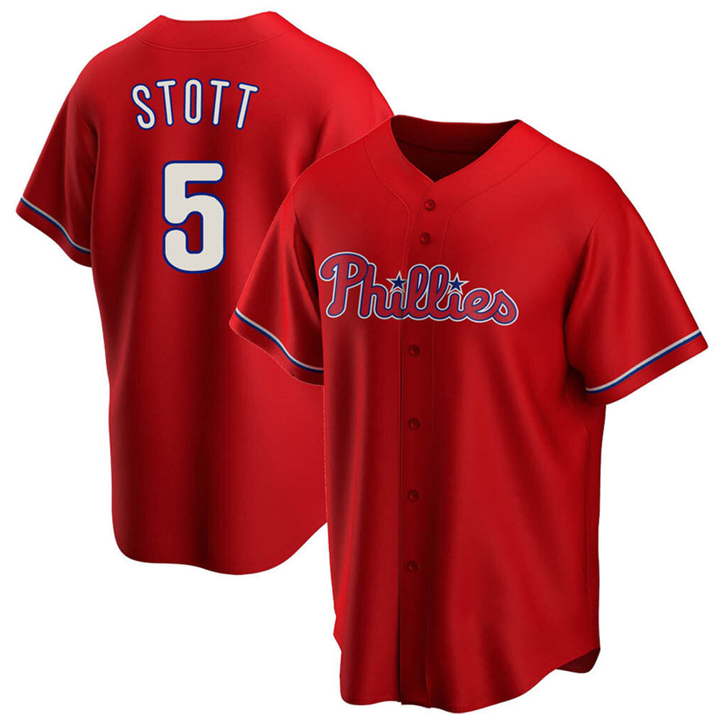 P.Phillies #5 Bryson Stott Player Red Home Game Stitched Jerseys