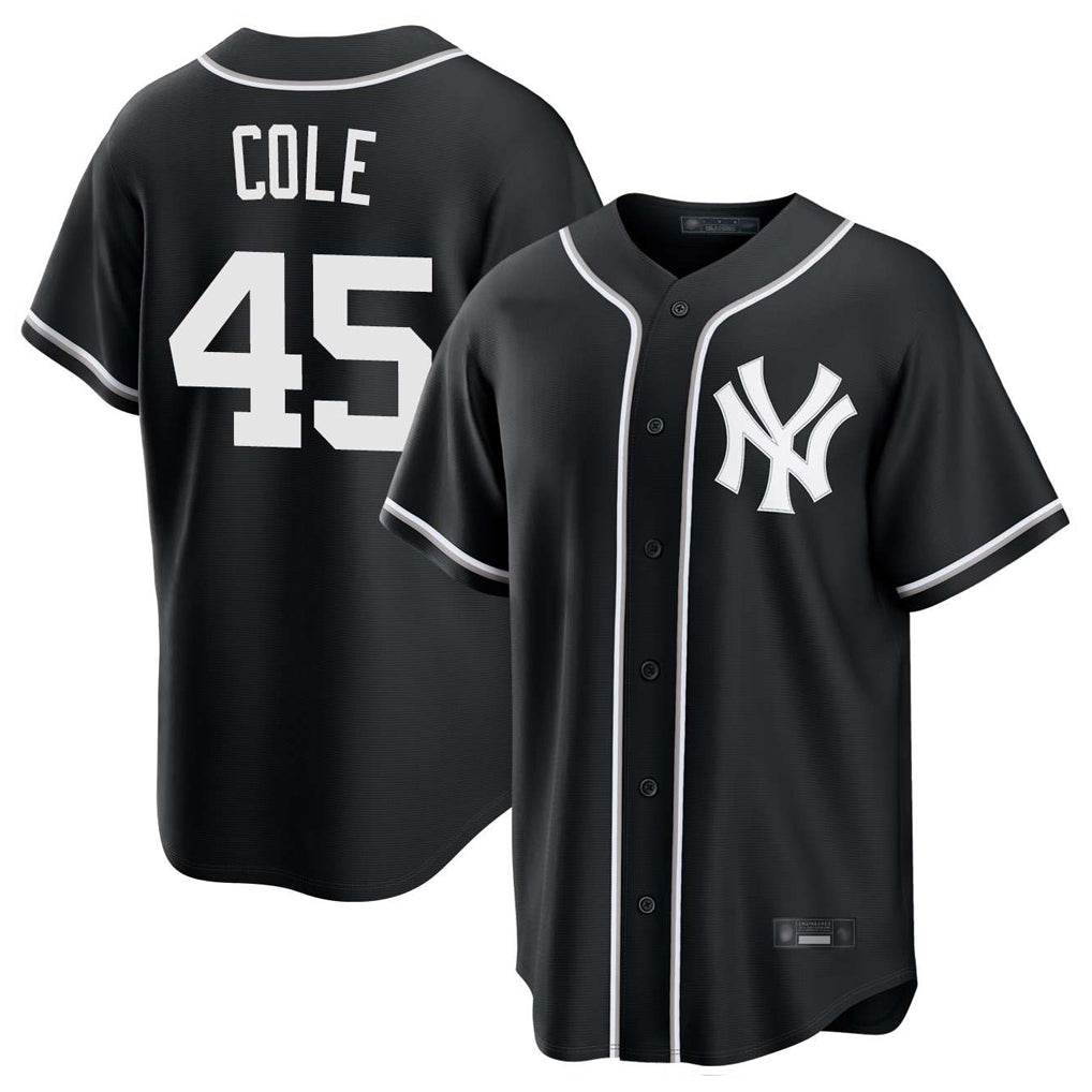NY.Yankees #45 Gerrit Cole Player Black Out Game Home Stitched Jerseys