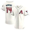 A.Diamondbacks #14 Gabriel Moreno Player Cream Elite Home Patch Stitched Jerseys