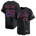 NY.Mets #26 Nolan McLean Player Black Alternate Home Limited Stitched Jerseys