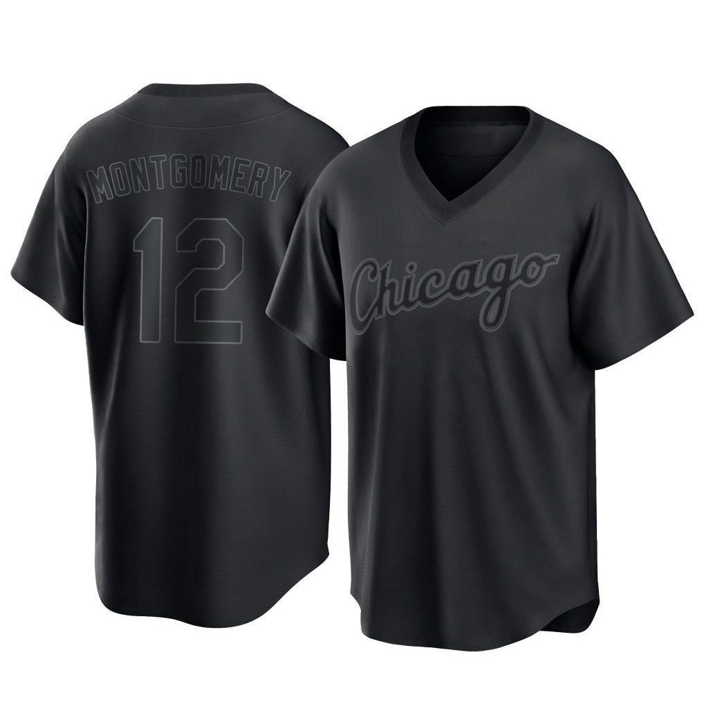 C.White Sox #12 Colson Montgomery Player Black T-shirt Home Game Gdoa Stitched Jerseys
