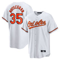 B.Orioles #35 Adley Rutschman Player White Home Game Gdoa Stitched Jerseys