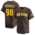 S.Diego Padres #98 Randy Vasquez Player Brown Home Limited Gdoa Stitched Jerseys