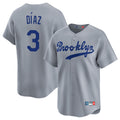 LA.Dodgers #3 Edwin D¨ªaz Player Gray Game Limited Home Gdoa Stitched Jerseys