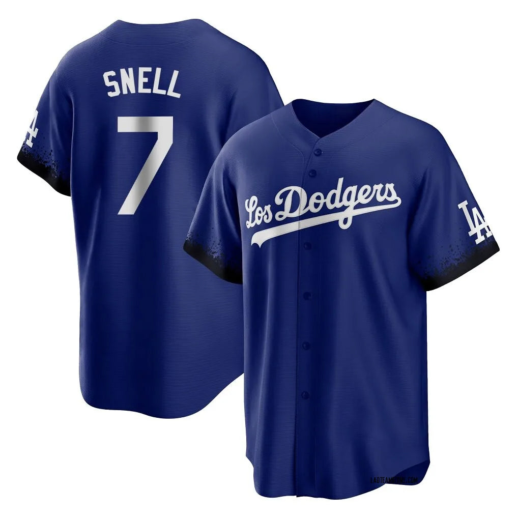 LA.Dodgers #7 Blake Snell Player Royal City Connect Home Game Gdoa Stitched Jerseys