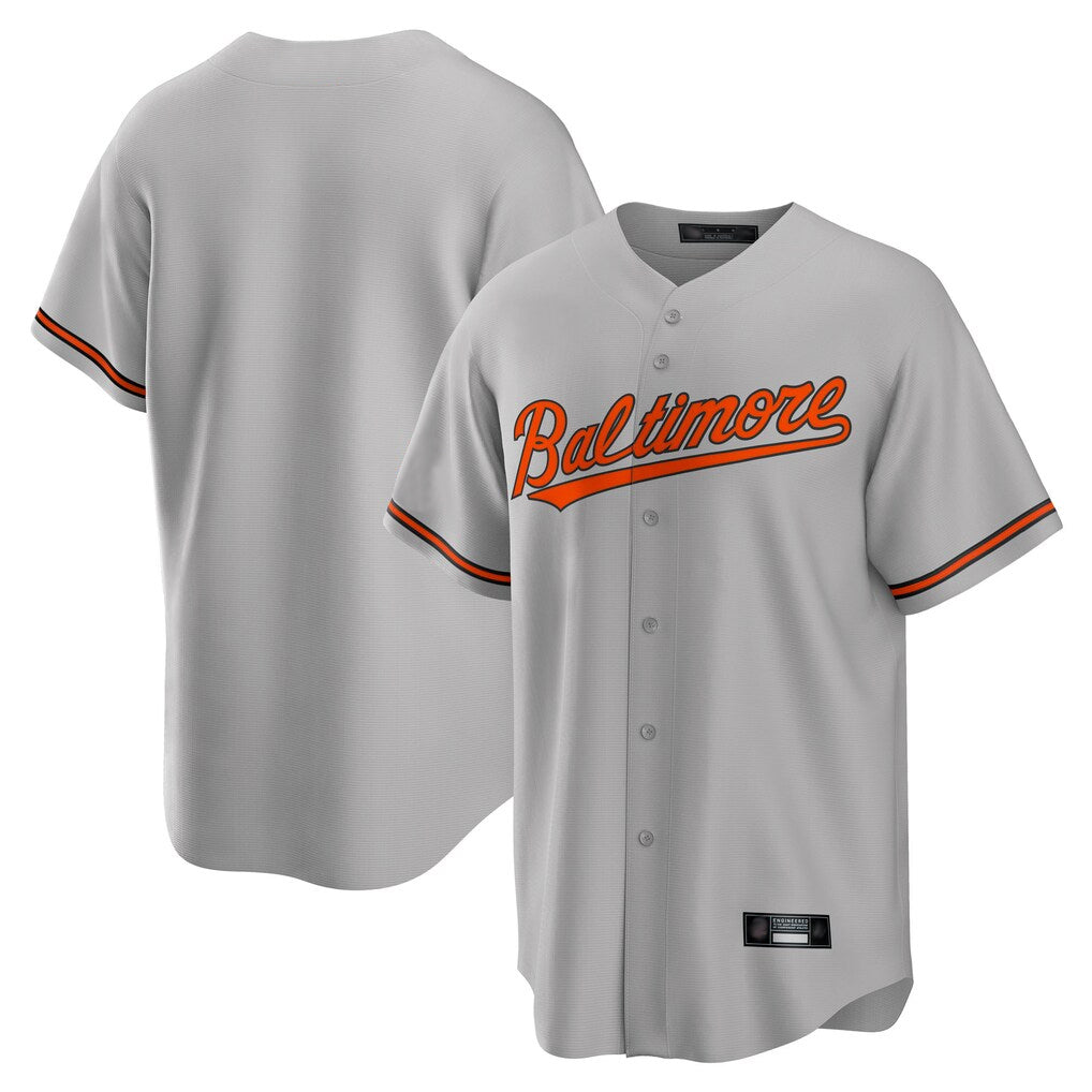 B.Orioles ## Orioles Blank Player Gray Home Game Gdoa Stitched Jerseys