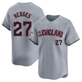 C.Guardians #27 Austin Hedges Player Gray Road Limited Home Gdoa Stitched Jerseys