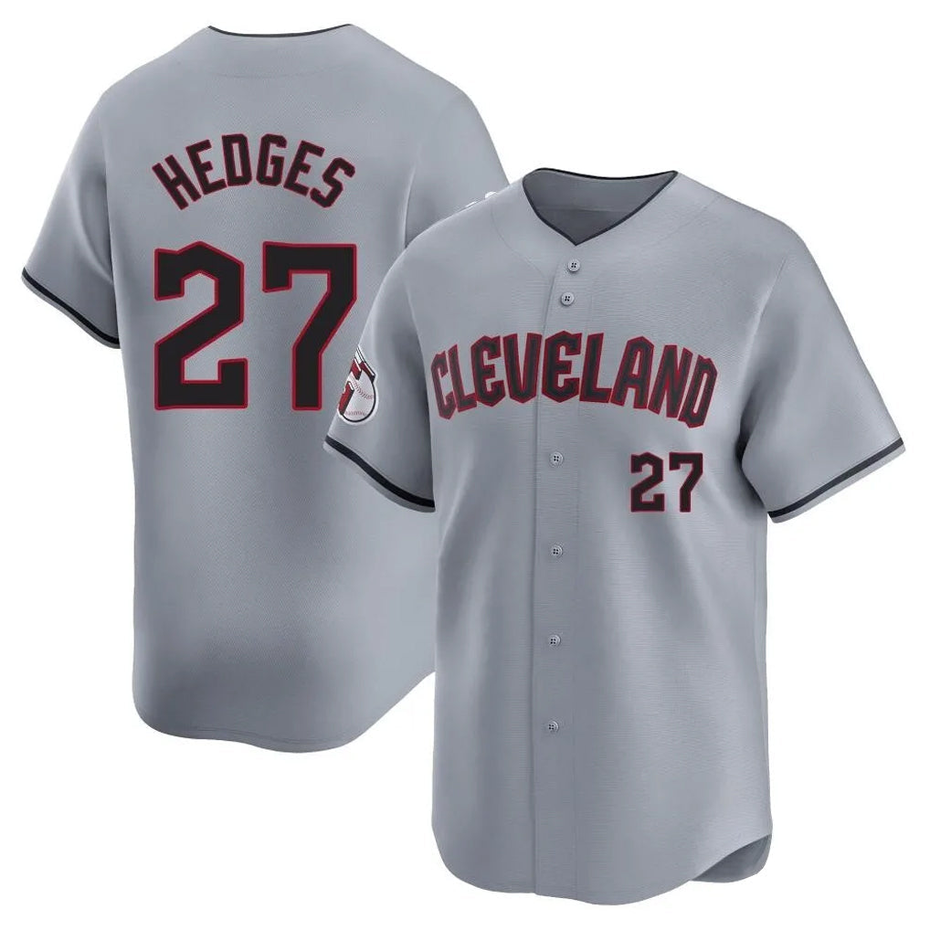 C.Guardians #27 Austin Hedges Player Gray Road Limited Home Gdoa Stitched Jerseys