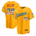 Athletics #20 Zack Gelof Player Gold USA 250 Fourth of July Home Game Gdoa250Ys Stitched Jerseys