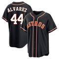 H.Astros #44 Yordan Alvarez Player Black Fashion Out Home Game Gdoa Stitched Jerseys