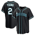 S.Mariners #2 Cole Young Player Black Fashion Home Limited Stitched Jerseys