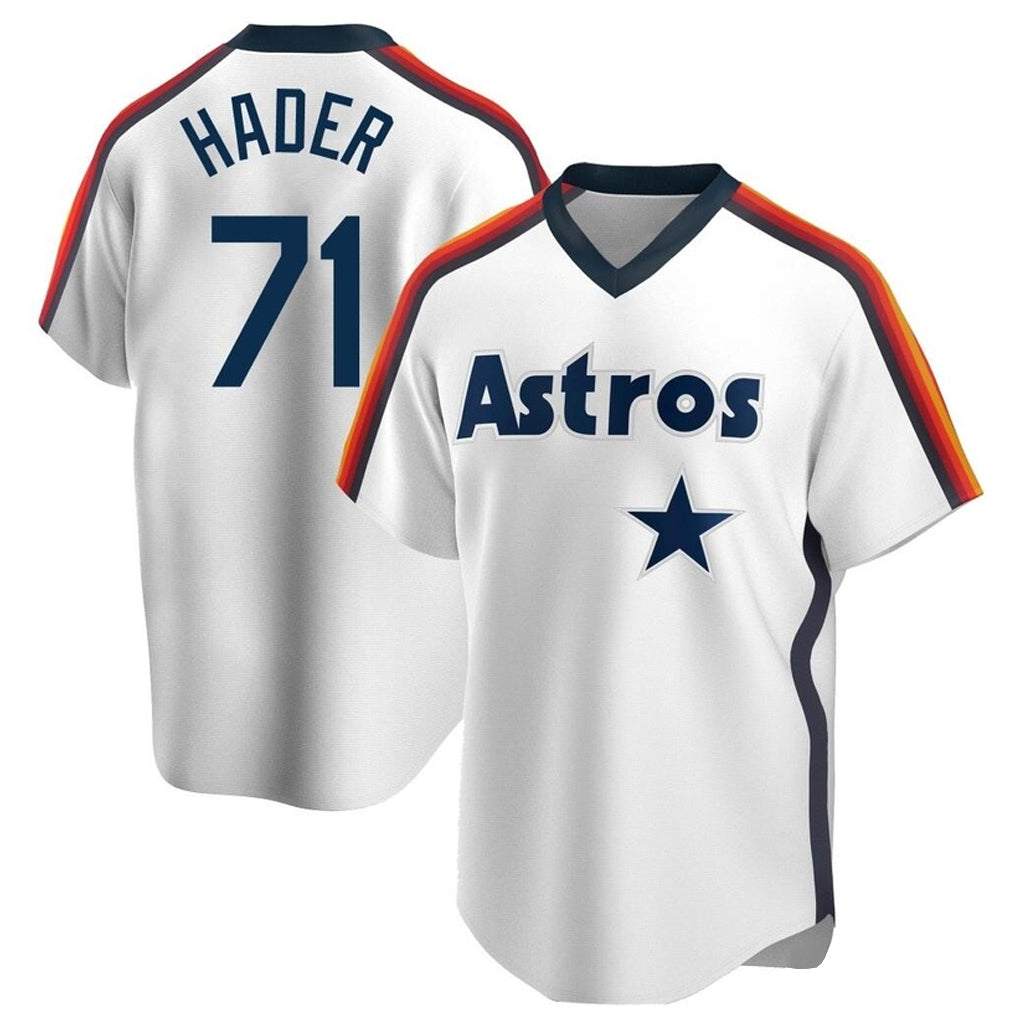 H.Astros #71 Josh Hader Player White Cooperstown Collection T-shirt Gdoa Stitched Jerseys