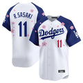LA.Dodgers #11 Roki Sasaki Player White-Royal Tokyo Series Vapor Premier Limited Gdoa Stitched Jerseys