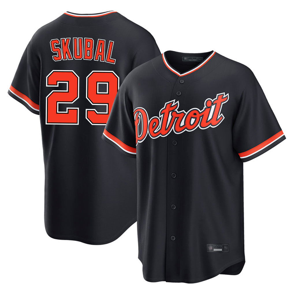 D.Tigers #29 Tarik Skubal Player Navy Home Game Gdoa Stitched Jerseys