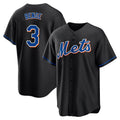 NY.Mets #3 Carson Benge Player Black Replica Home Game Stitched Jerseys