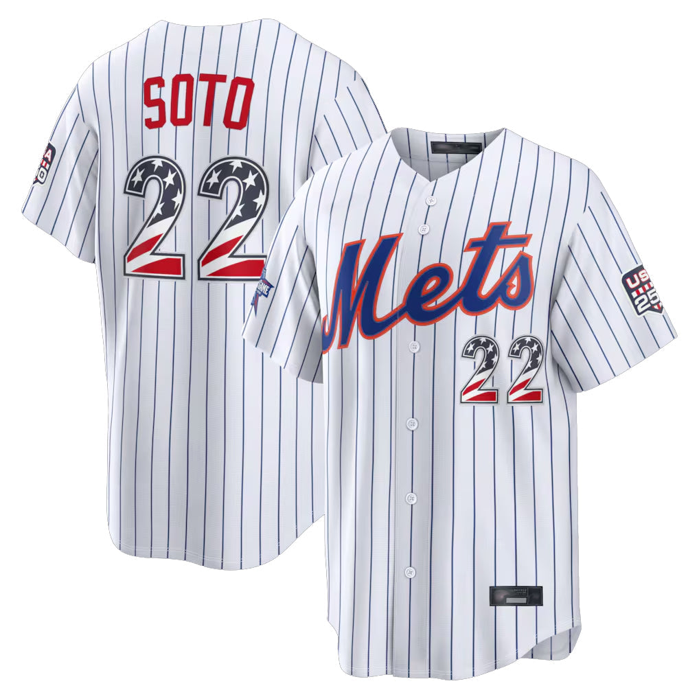 NY.Mets #22 Juan Soto Player White 2026 All-Star Edition Stars & Stripes Home Game Gdoa250Ys Stitched Jerseys