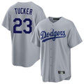 LA.Dodgers #23 Kyle Tucker Player Gray Game Gdoa Stitched Jerseys