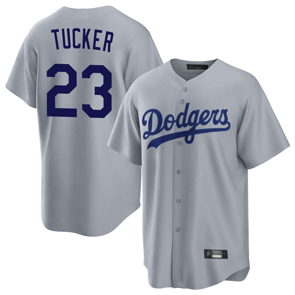 LA.Dodgers #23 Kyle Tucker Player Gray Game Gdoa Stitched Jerseys