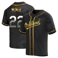 Athletics #22 Jeff McNeil player Gold Replica Black en Alternate Stitched Jersey