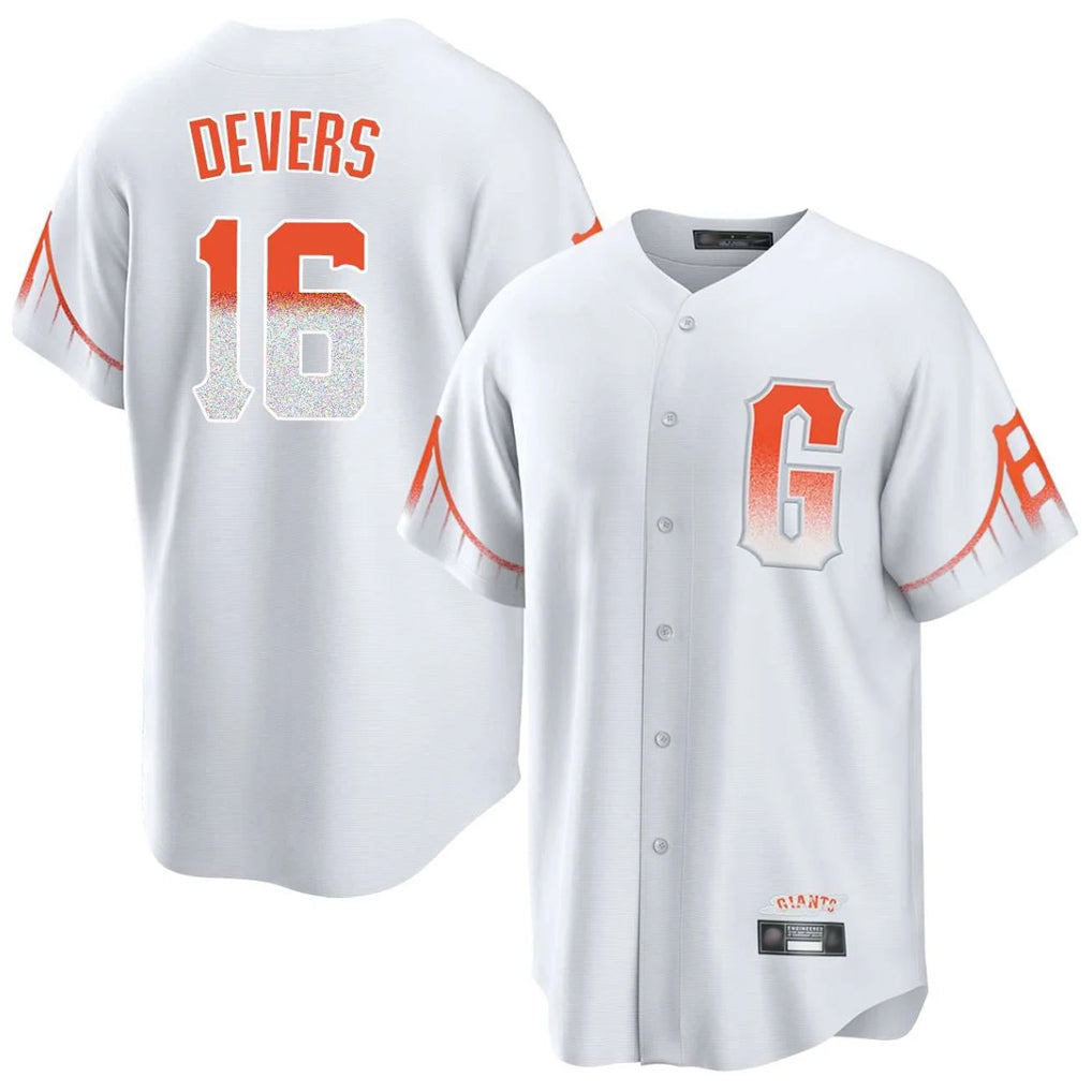 SF.Giants #16 Rafael Devers Player White City Connect Home Game Gdoa Stitched Jerseys